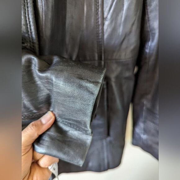 A&S selection vintage Y2K retro style 100% leather with removable inner size M - Picture 13 of 14